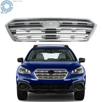 Front Bumper Grille for Subaru Outback (2015–2017) Chrome Plastic