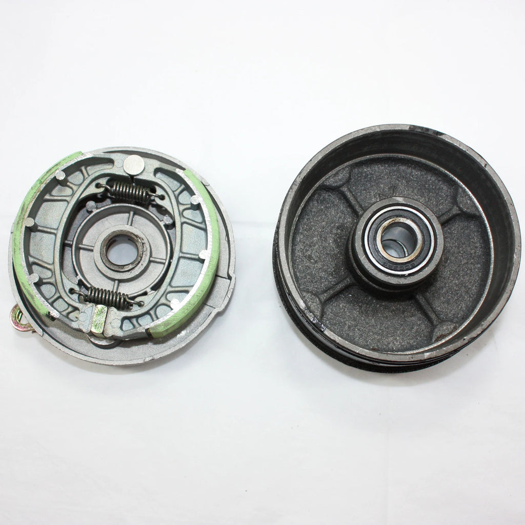 Left Drum Brake Housing Wheel Hub + Shoes for 200cc 250cc Quad ATV (2000–2023)