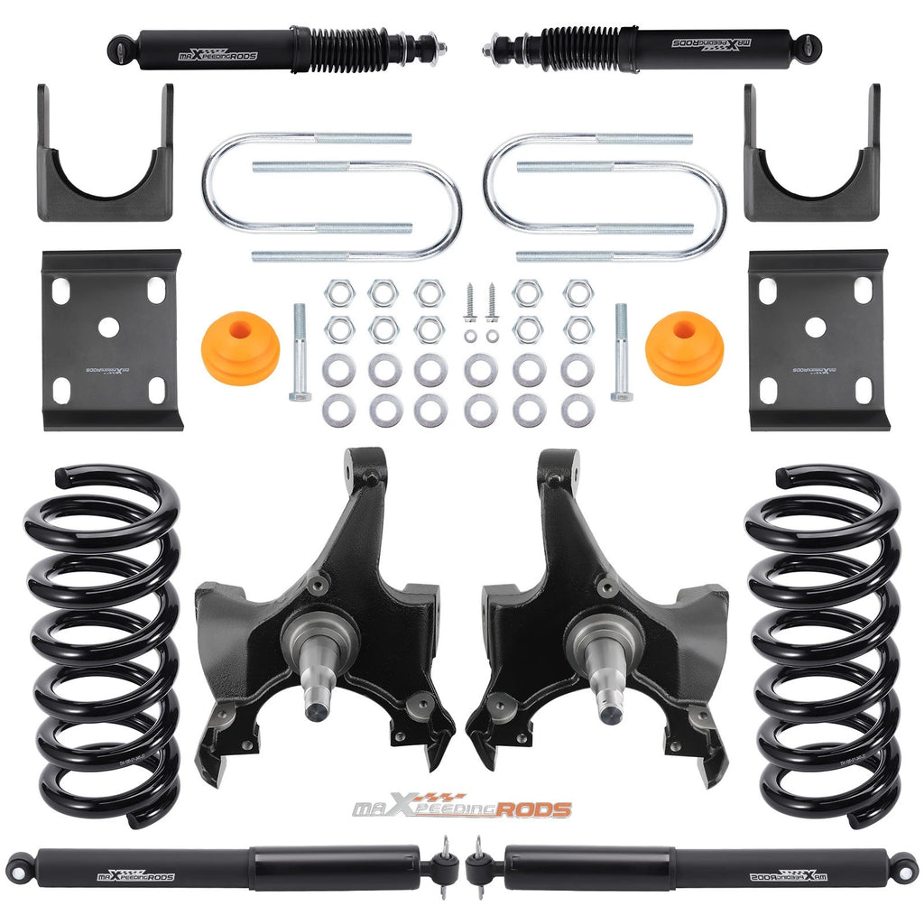 4" Front 6" Rear Suspension Lowering Kit for Chevy Silverado GMC Sierra (1988–1998)
