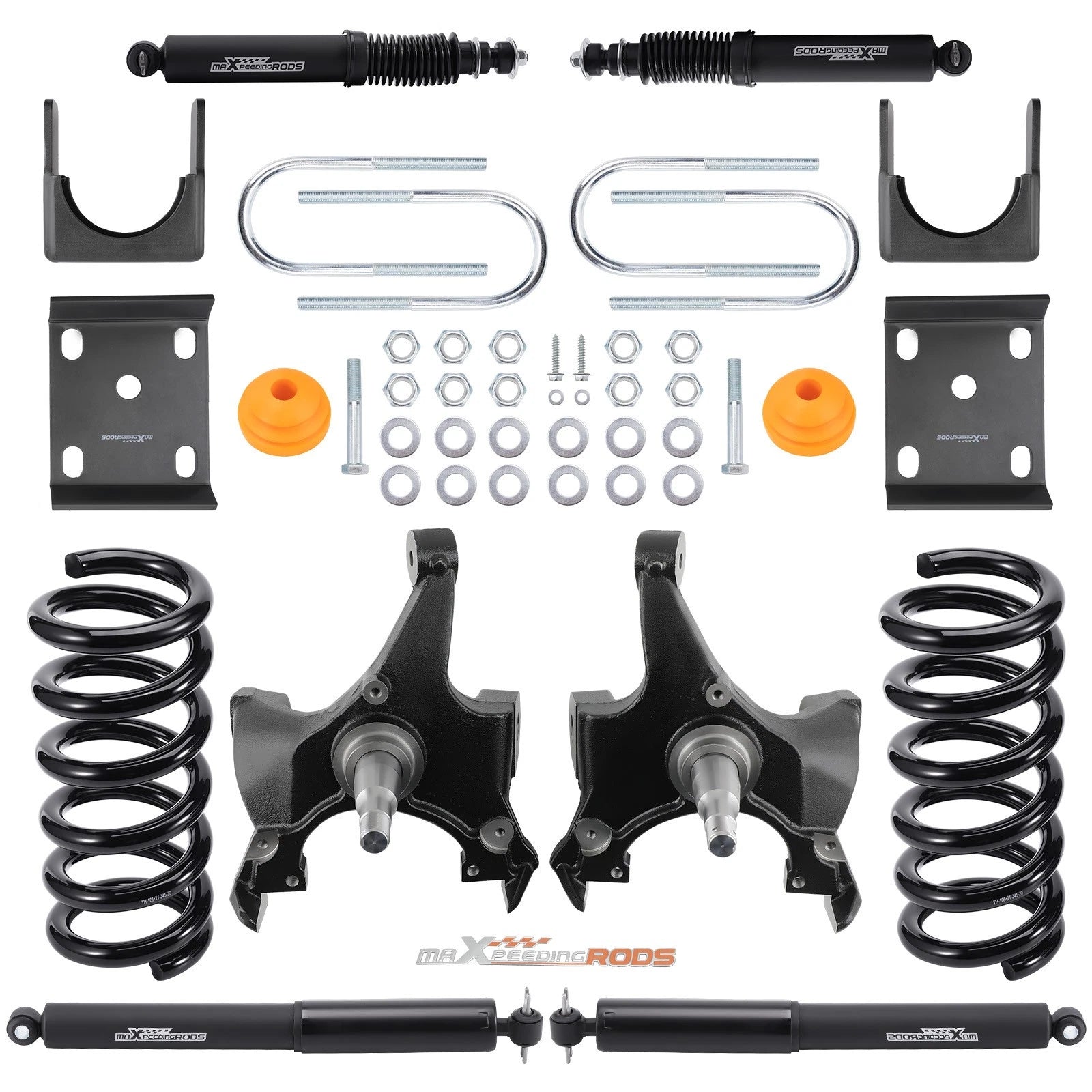 4" Front 6" Rear Suspension Lowering Kit for Chevy Silverado GMC Sierra (1988–1998)