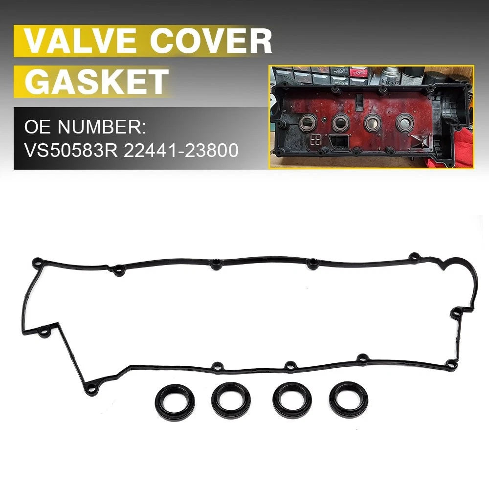 Engine Valve Cover Gasket Set for Hyundai Elantra Tiburon Kia 2.0L L4 (1996–2006)