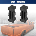 1 Pair Latch Bumpers for Chevrolet S10, GMC Sonoma (1994–2004) 15726082 Rubber Black