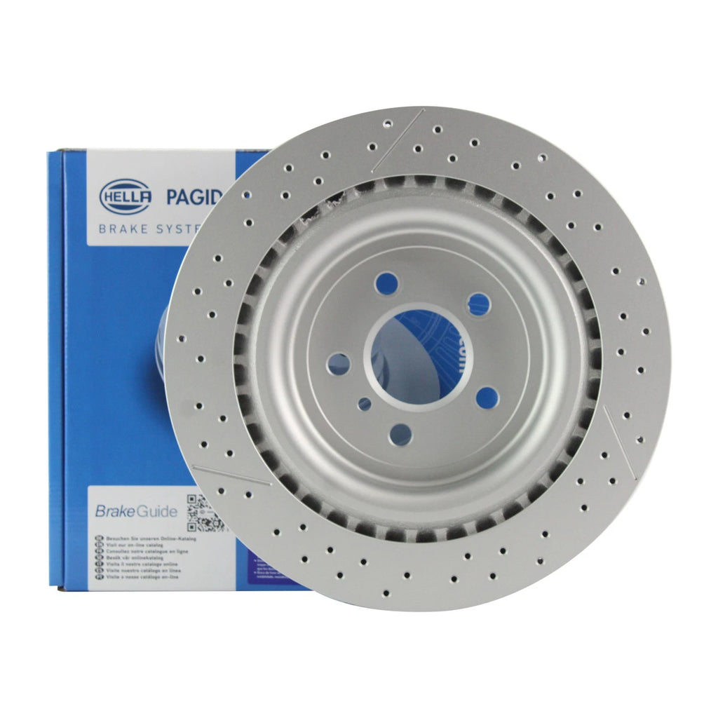 Hella Pagid 345mm Drilled Rear Disc Brake Rotor for MB X166 W166 (2013–2019)
