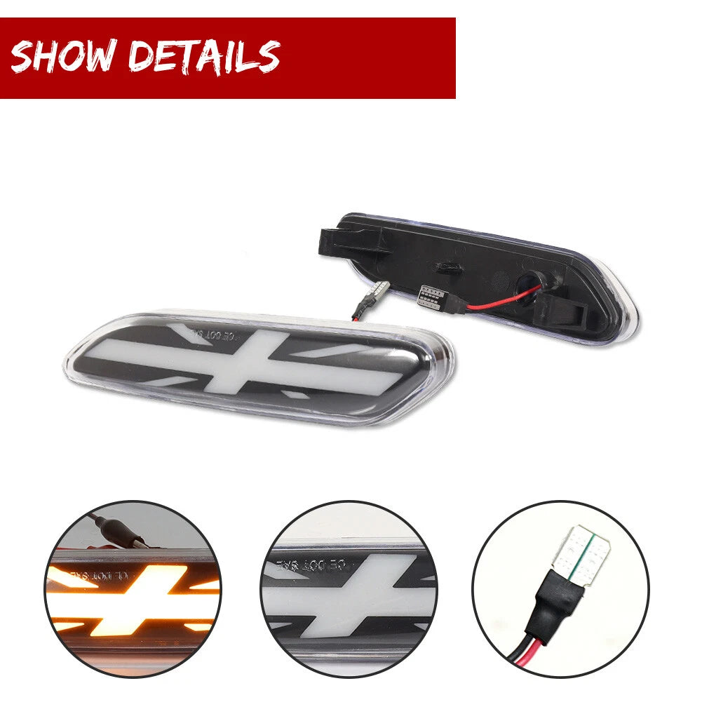 Amber LED Side Marker Signal Lights for MINI Cooper R60 R61