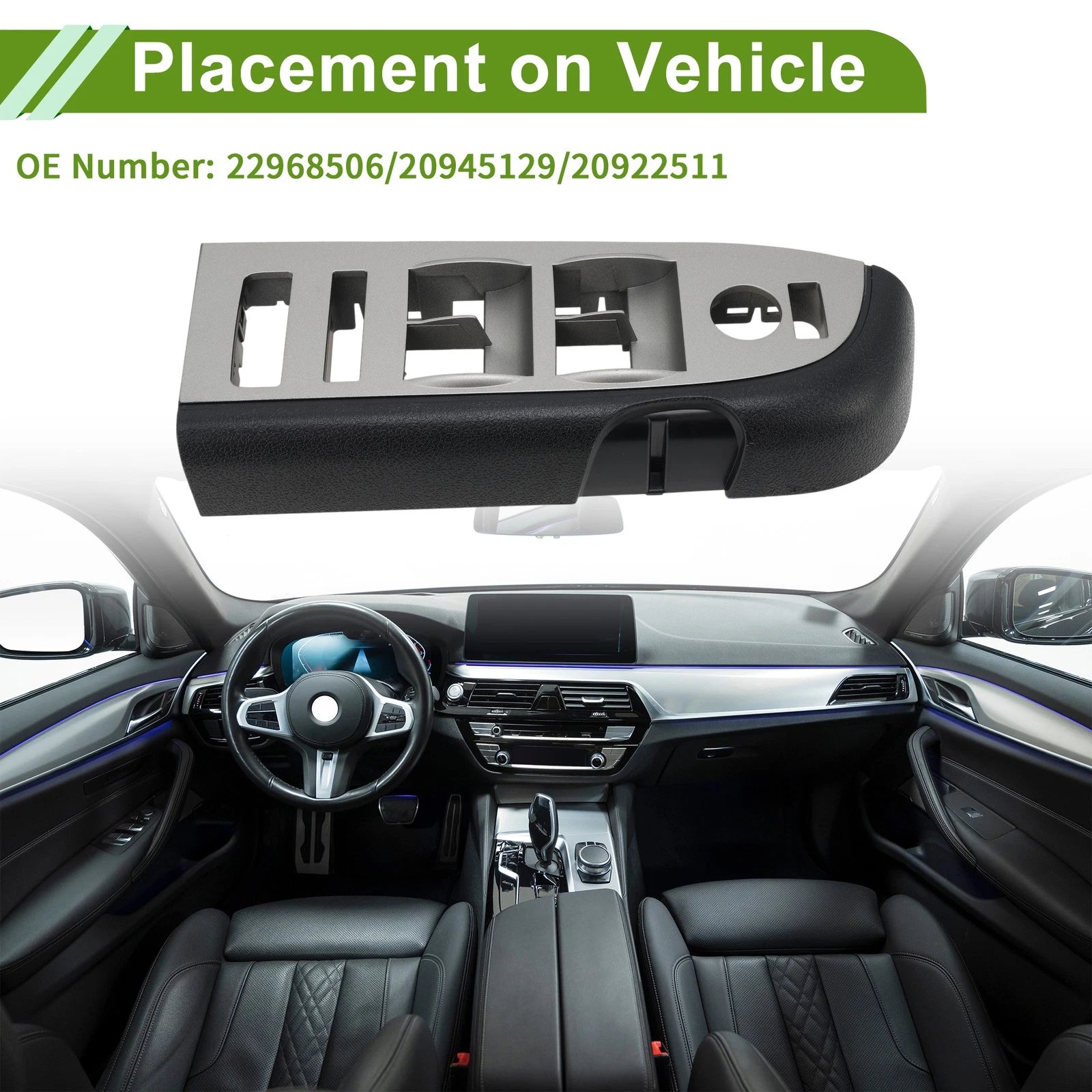 Front Left Window Switch Bezel Cover for Chevy Silverado 1500 (No. 22968506)