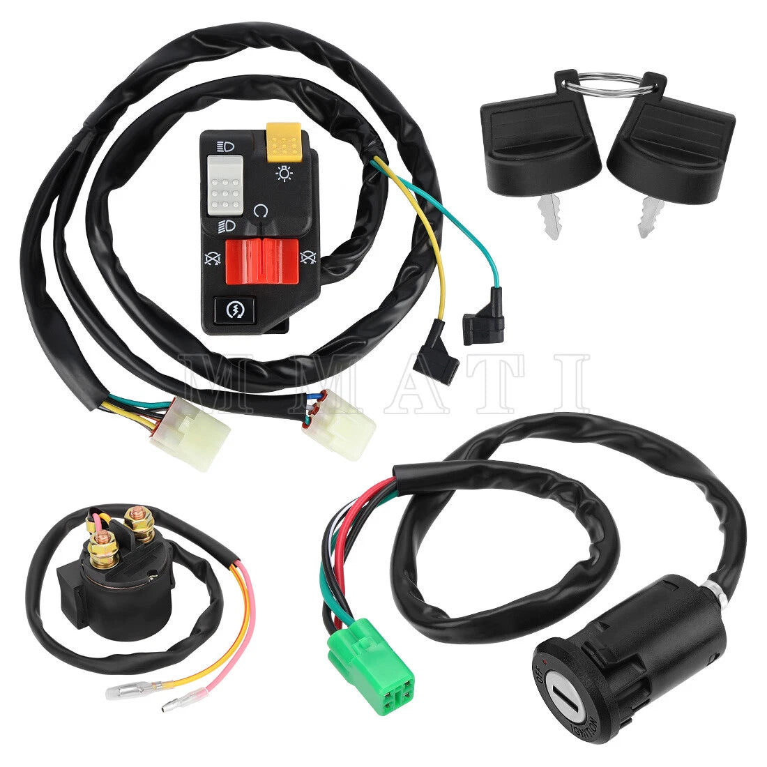 Handlebar Switch Kit w/Relay for Honda Sportrax 400 TRX400EX (2005–2007)