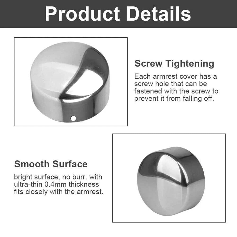 Set of 4 PVC Staircase Handrail End Cap Covering Tube Edges 45mm