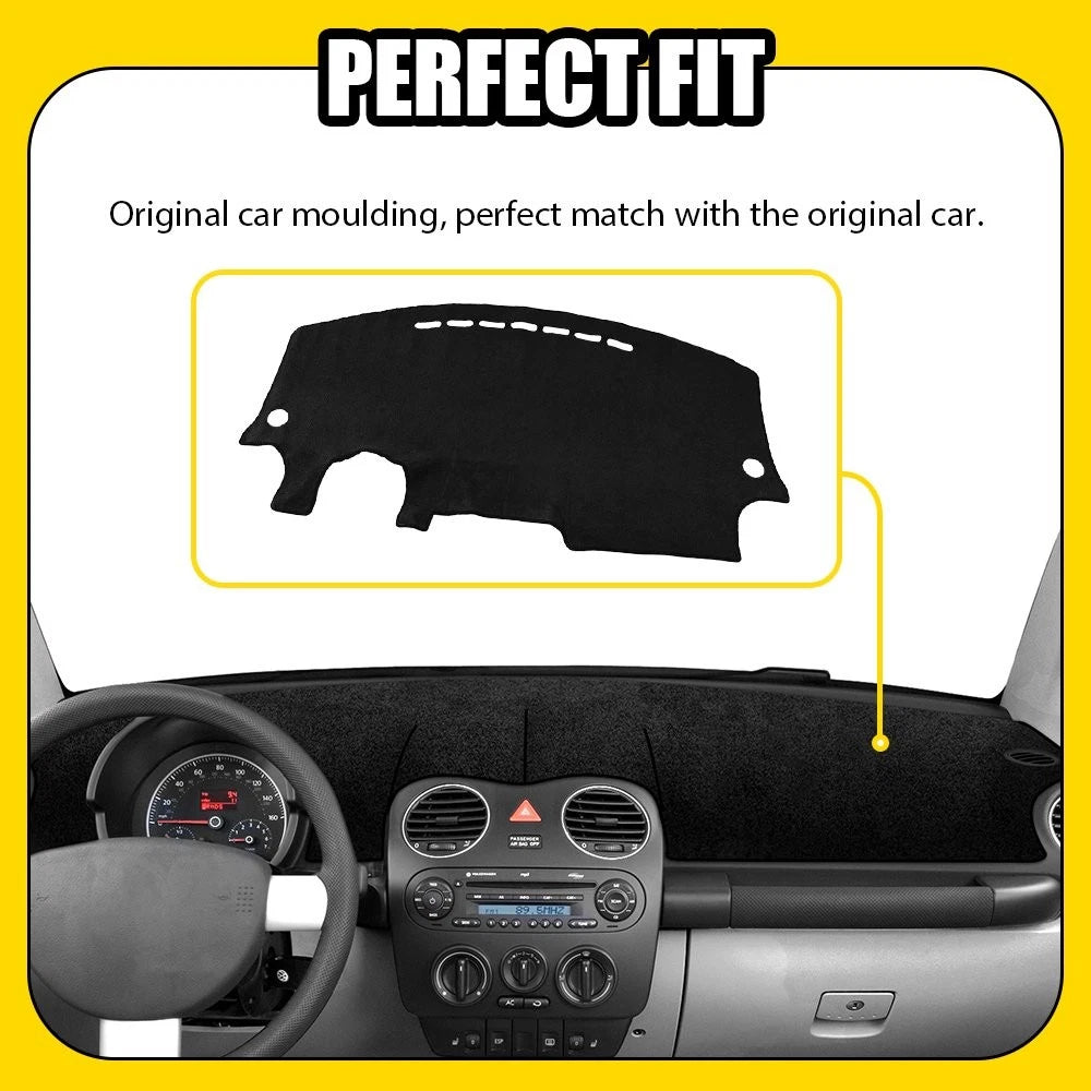 Dashmat Dashboard Cover for Volkswagen Beetle (1998–2010) Black