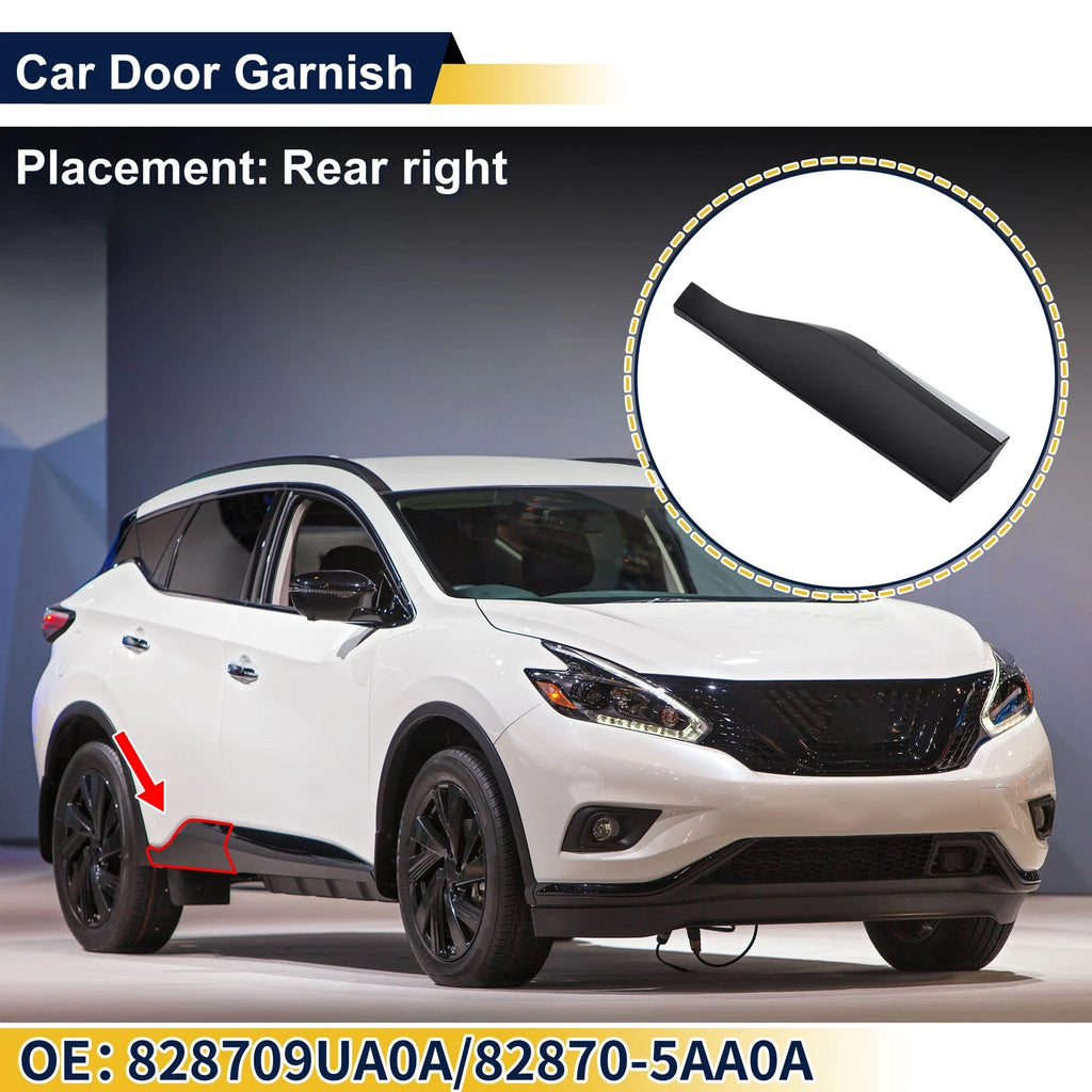 Door Side Lower Trim Rear Right No. 828709UA0A for Nissan Murano (2015–2021)