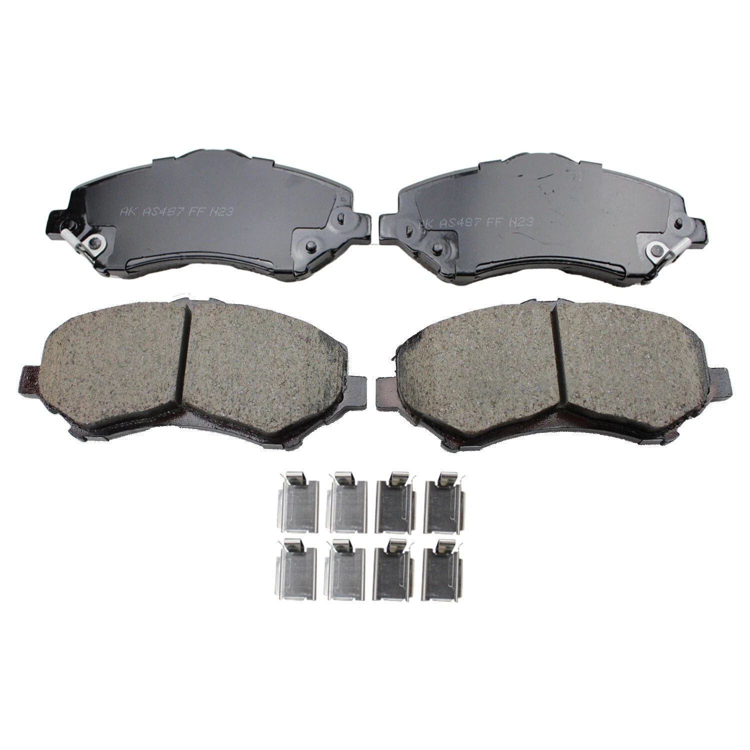 Set of 4 Akebono ProACT Front Ceramic Disc Brake Pads for Chrysler Dodge Jeep Ram VW