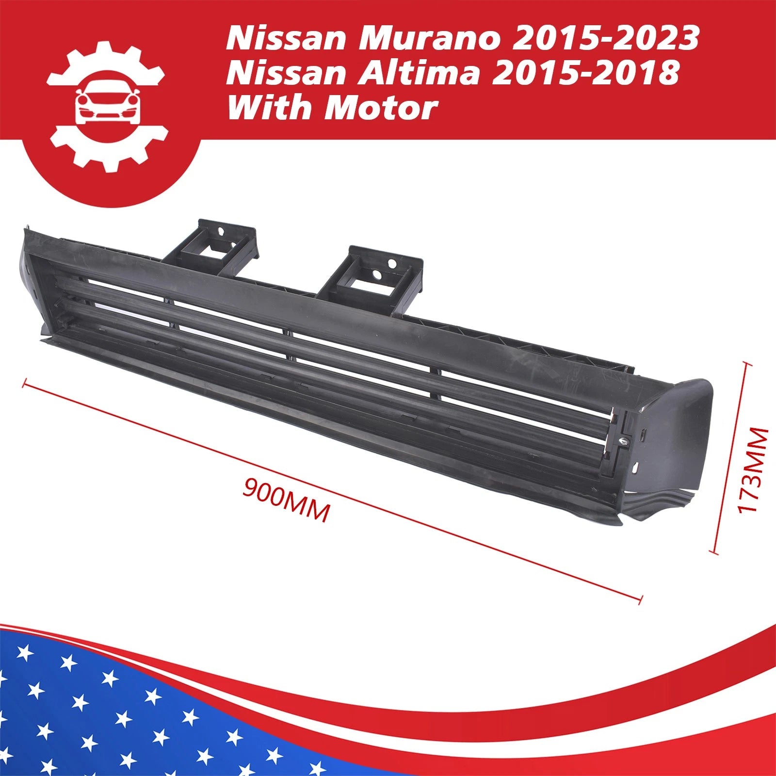 Front Lower Grille Radiator Shutter for Nissan Murano (2015–2024)