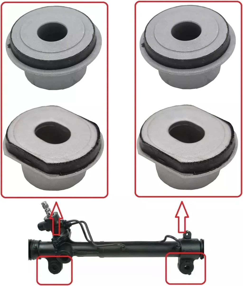 Set of 4 Rack and Pinion Mounting Bushings for Toyota RAV4 (2004–2005)