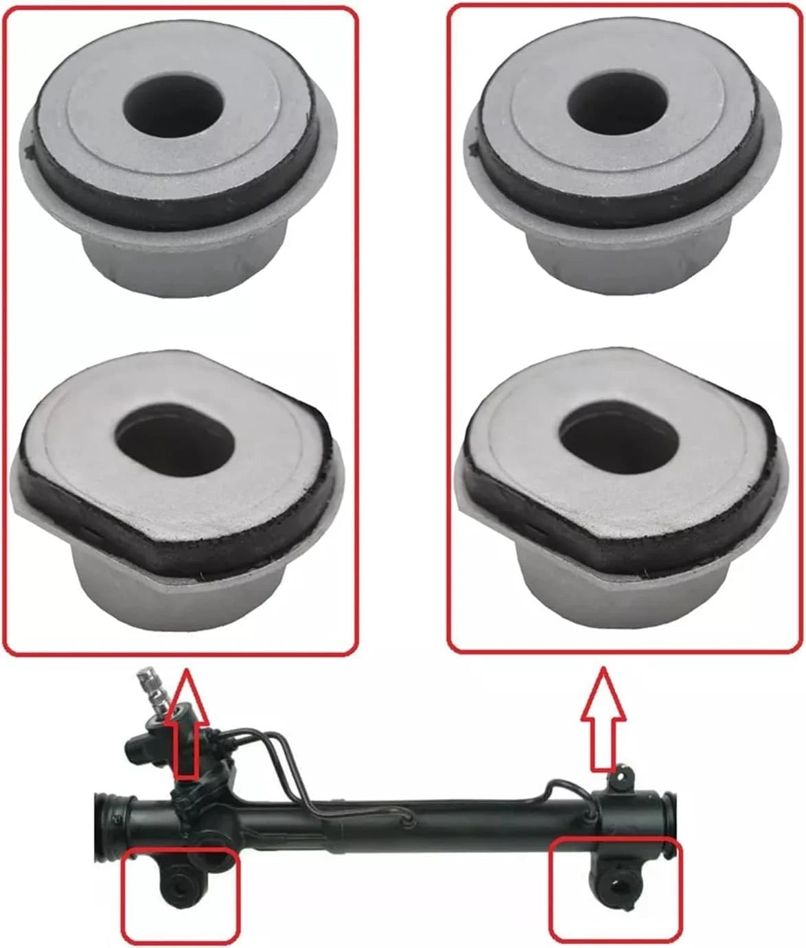 Set of 4 Rack and Pinion Mounting Bushings for Toyota RAV4 (2004–2005)