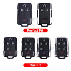 Key Blue TPU Fob Cover Case Protector with Keychain for Silverado Sierra (2014-2024)