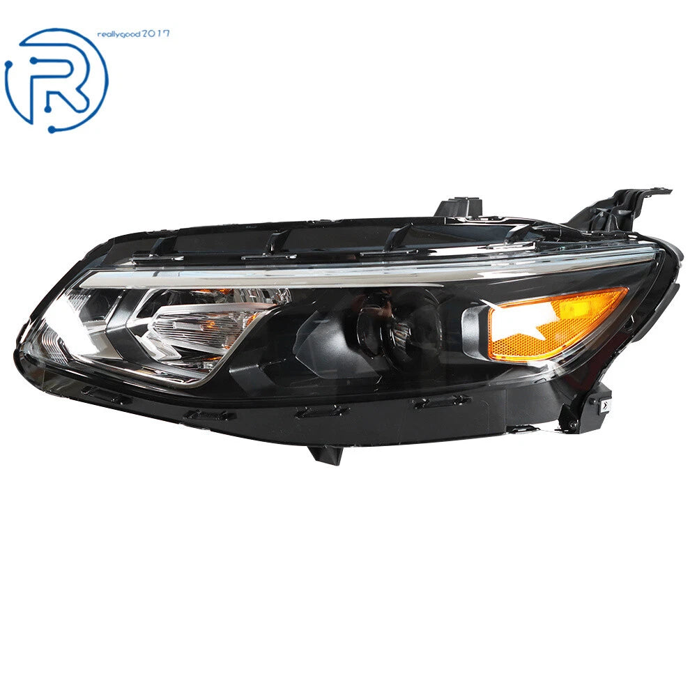 Halogen Headlight for Chevy Malibu (2016-2018) Driver Side Black Clear