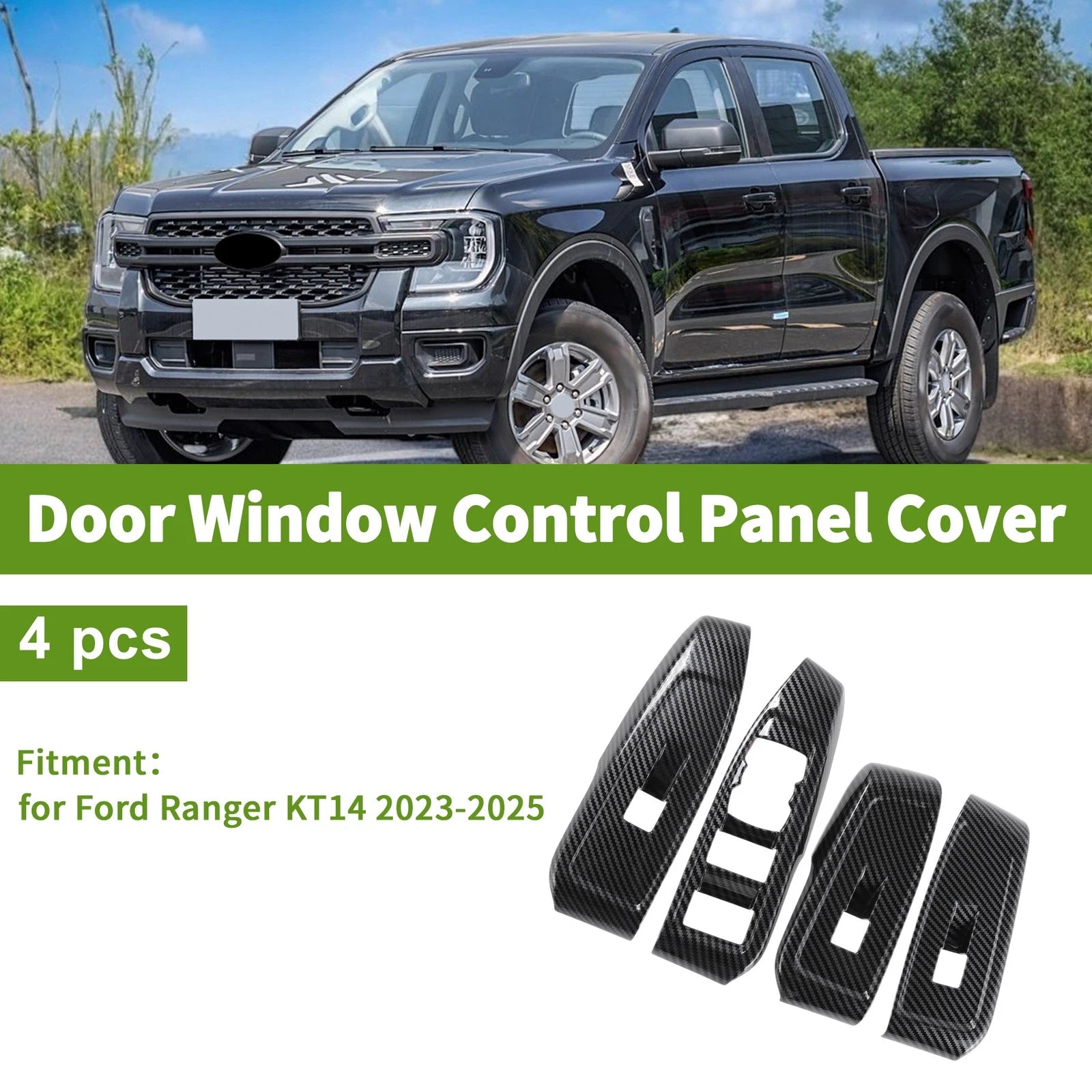 Set of 4 Window Switch Bezel Covers for Ford Ranger (KT14)