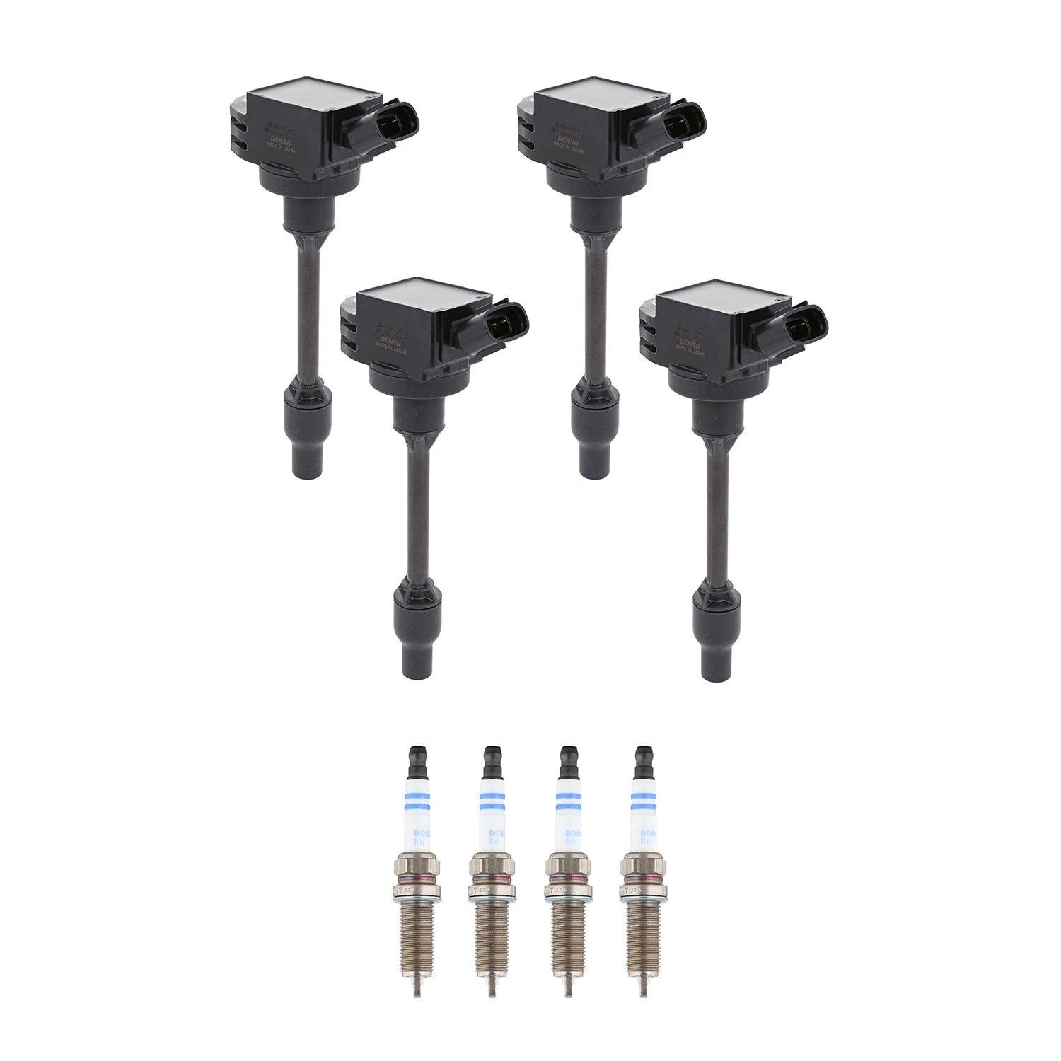 Set of 4 Ignition Coils & Spark Plugs for Toyota Corolla RAV4 ES250