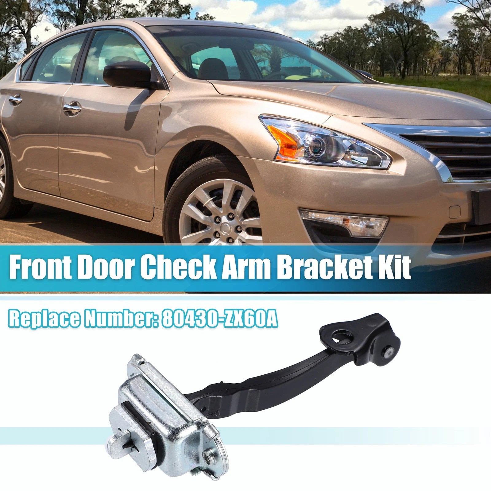 Front Door Check Arm Strap Bracket for Nissan Altima (2007–2012) No. 80430ZX60A
