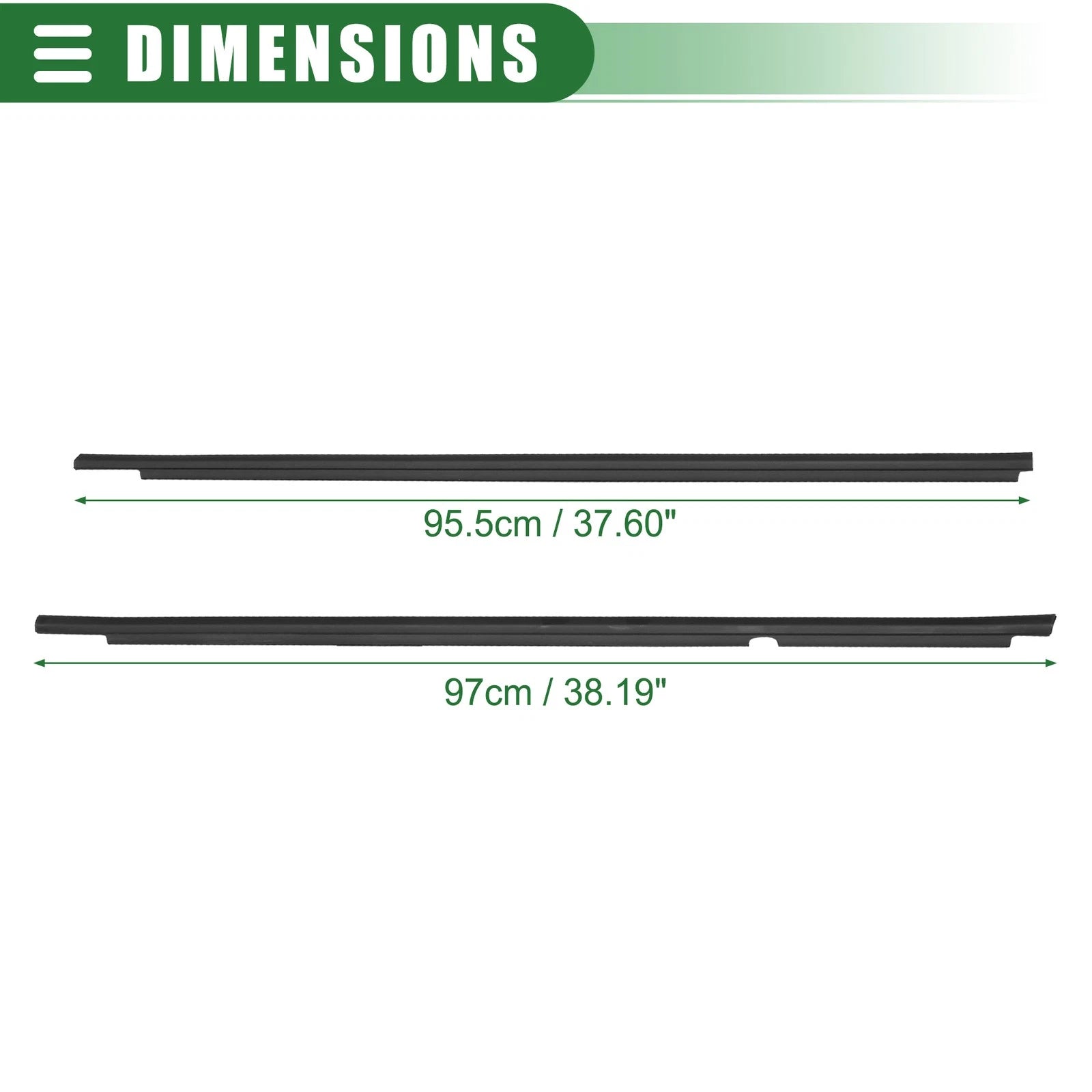 Set of 1 Window Weatherstrip Trim Seal Belt for Toyota (No. 7572002210/7572002260)