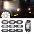 20X 2-LED Oval White Side Marker Lights for Truck Trailer (Waterproof)