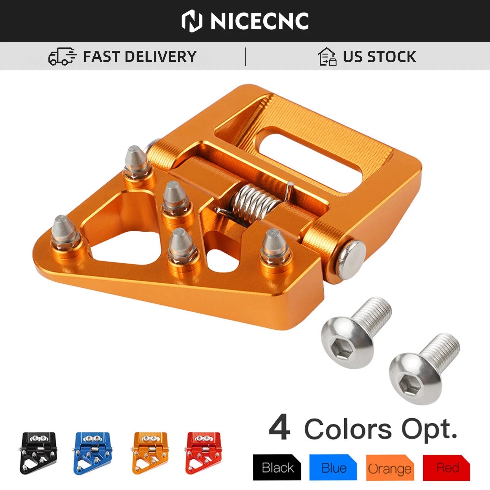 CNC Folding Brake Pedal Tip for KTM 250 300 350 450 500 EXC-F EXC XCW (2017–2026)