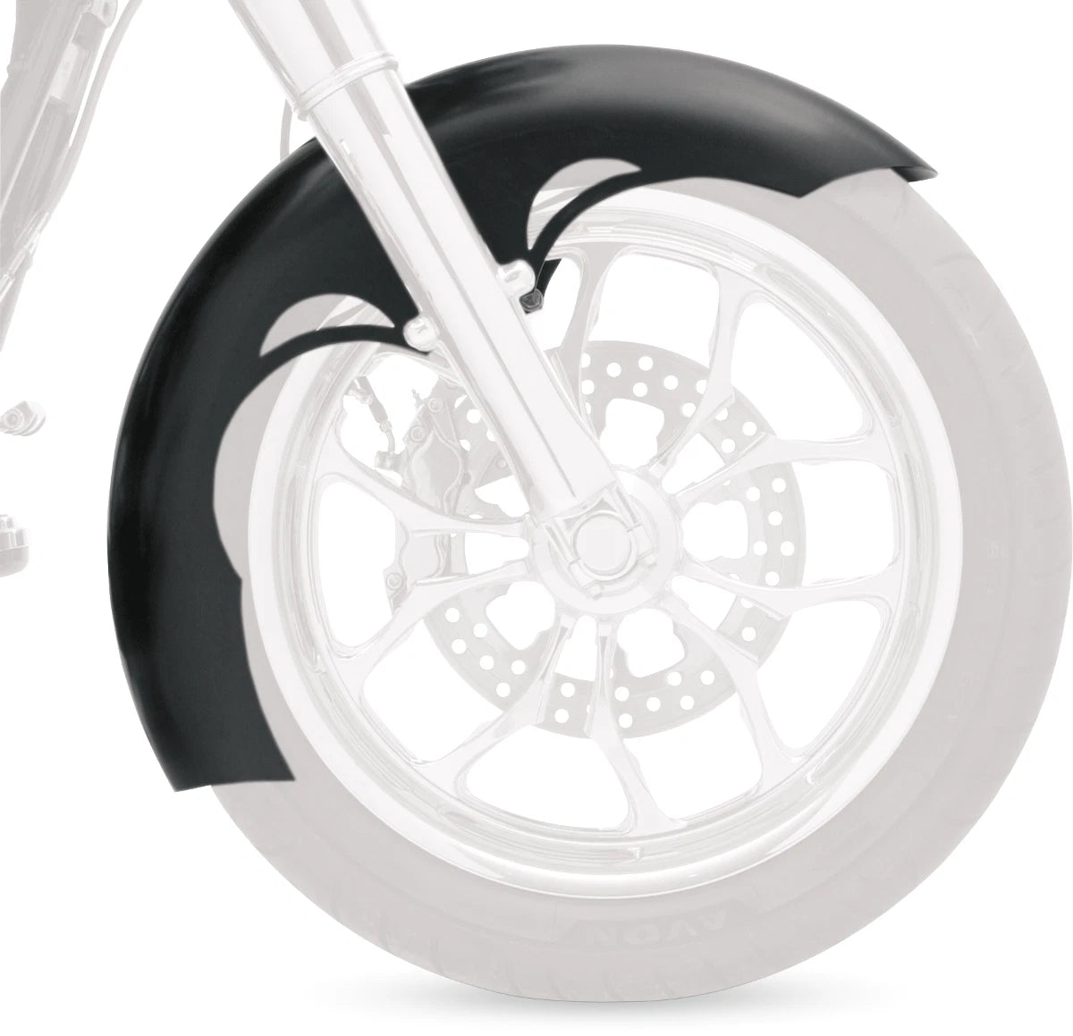 Tude Fender Kit for Harley-Davidson (2014) - Black - 21" KWF-01-0107