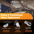 3Pcs Engine Motor & Trans Mount Kit for Smart Fortwo Electric (2011-2015)