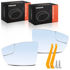 Pair Power Mirror Glass with Spotter Glass for Ford Focus (2012–2018)