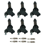 Set of 6 Ignition Coils & Iridium Spark Plugs for Cadillac GMC Chevy Buick