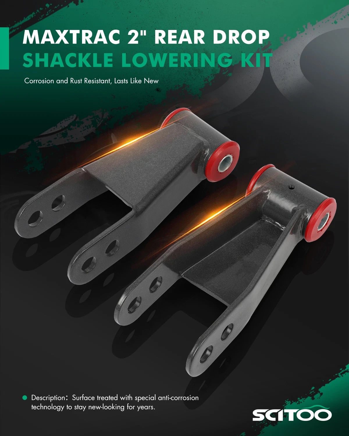 2" Rear Drop Shackle Lowering Kit 415320 for Nissan Titan (2004–2018)