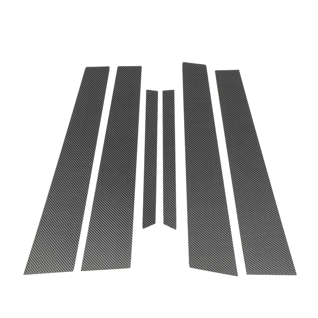 6 Pcs Door Pillar Window Trim for Mercedes S-Class  Carbon Fiber