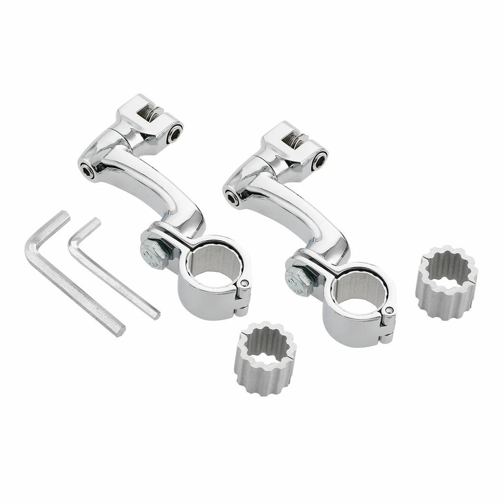 Set of 4 Highway Footpeg Pegs for Harley Road Glide - Chrome