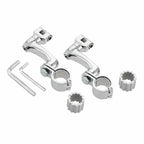 Set of 4 Highway Footpeg Pegs for Harley Road Glide - Chrome