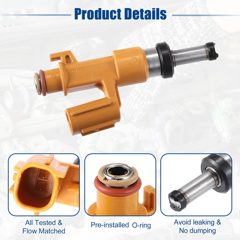 6pcs Fuel Injector Nozzle 23250-0P100 for Toyota Avalon XSE (2019–2020)