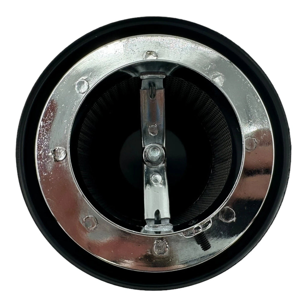 Air Cleaner Assembly 4 Inch Black Short Louvered for 2 Barrel Carb (1950–)