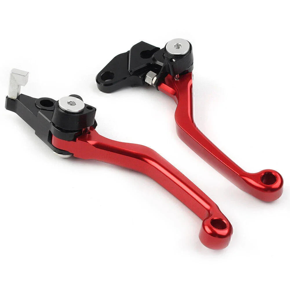 Red Aluminum Pivot Dirt Clutch Brake Levers for Kawasaki KLX250 (1993-1997)