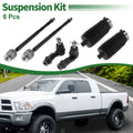 6pcs Front Suspension Kit Inner Outer Tie Rod End with Boot for Dodge Dart (2013–2016)