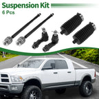 6pcs Front Suspension Kit Inner Outer Tie Rod End with Boot for Dodge Dart (2013–2016)
