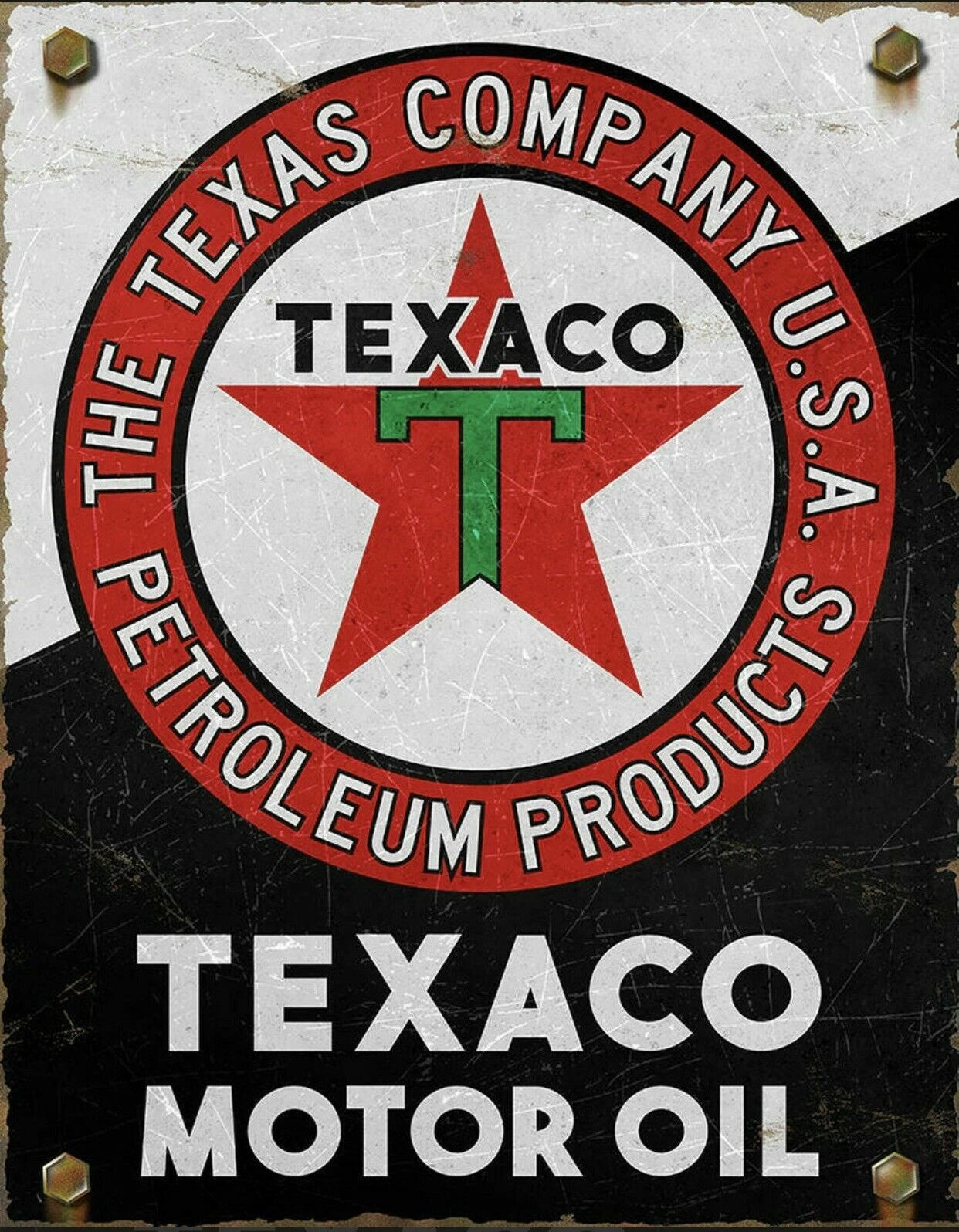 Texaco Motor Oil Metal Tin Sign for Garage Shop Bar Home Decor (#2564)