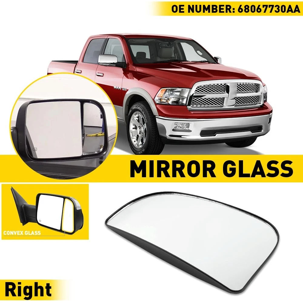 Tow Mirror Glass Outer Convex for Dodge Ram (2010–2019)