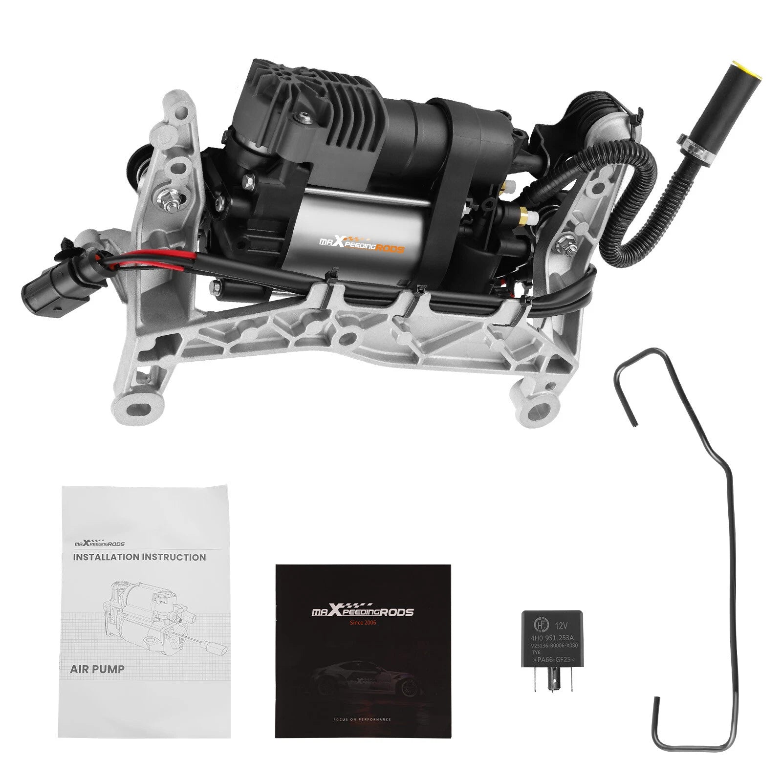 Air Suspension Compressor with Bracket for Porsche Cayenne (2011–2018)