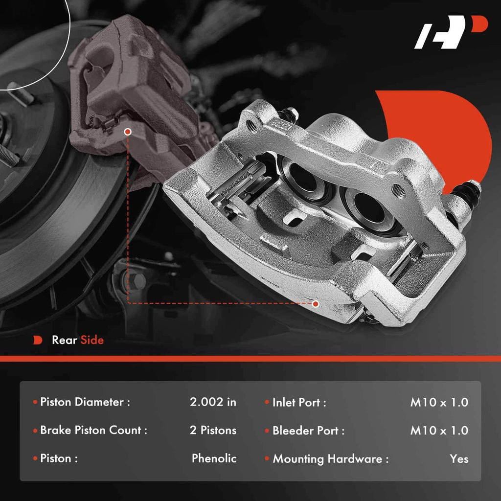 2X Rear Disc Brake Calipers w/ Bracket for Dodge Ram 3500 (2003-2008)