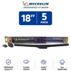 Set of 5 Michelin Endurance XT Beam Wiper Blades 18" All-Weather