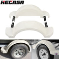 Set of 2 White Single Axle Trailer Fenders for 13" Wheels (Year Range)