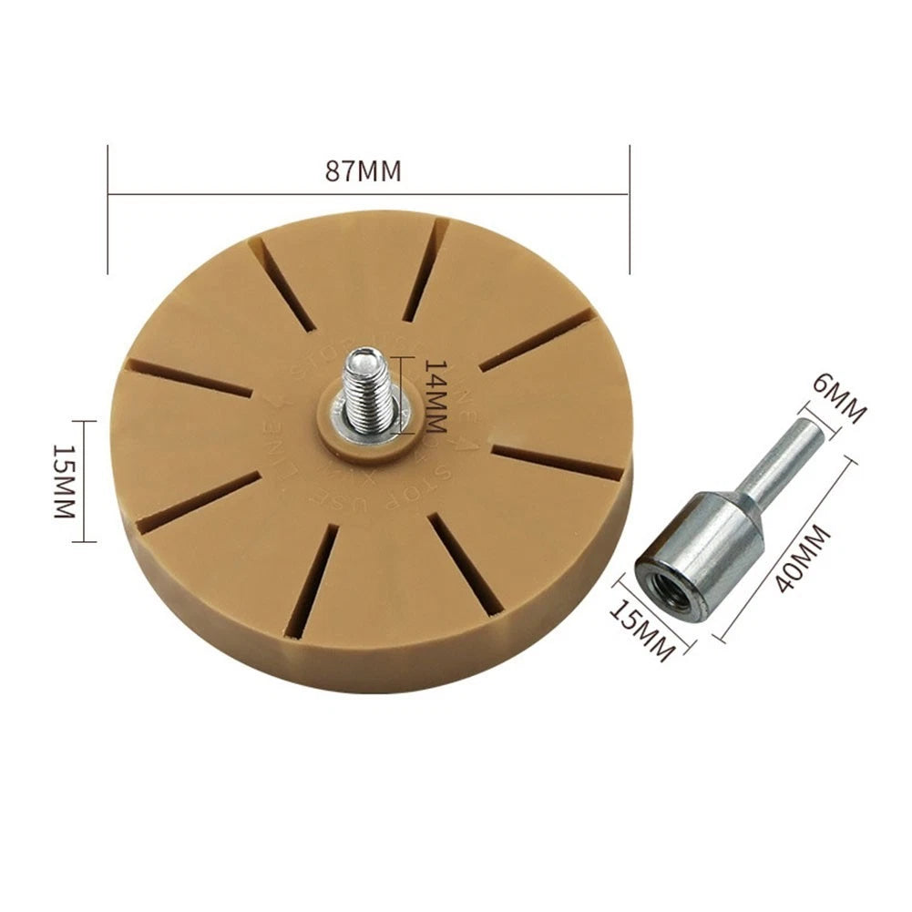 Rubber Eraser Wheel for Glue Sticker and Tape Removal (3.5 Inch)