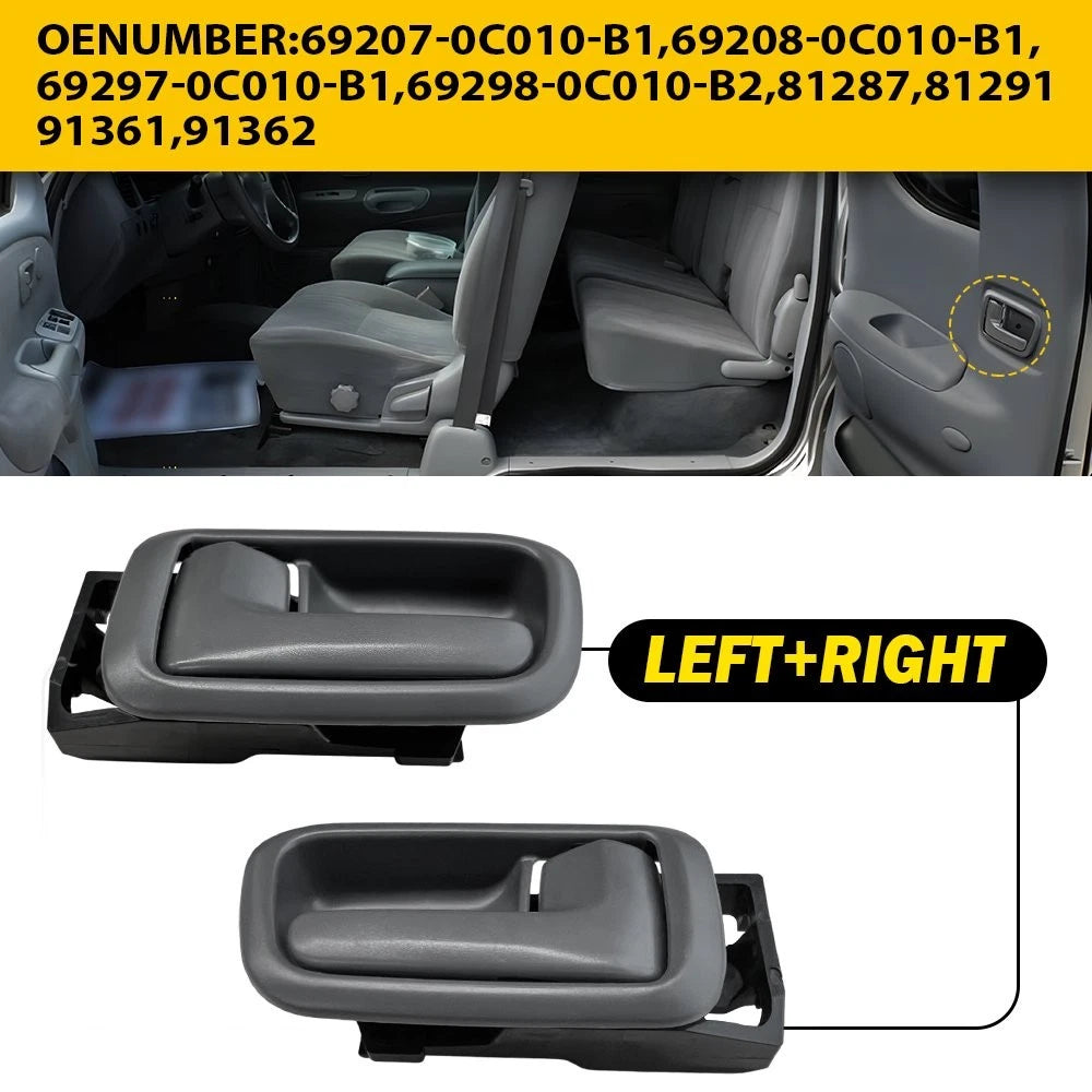 Set of 2 Interior Door Handle Trim for Toyota Tundra (2000–2006) Gray