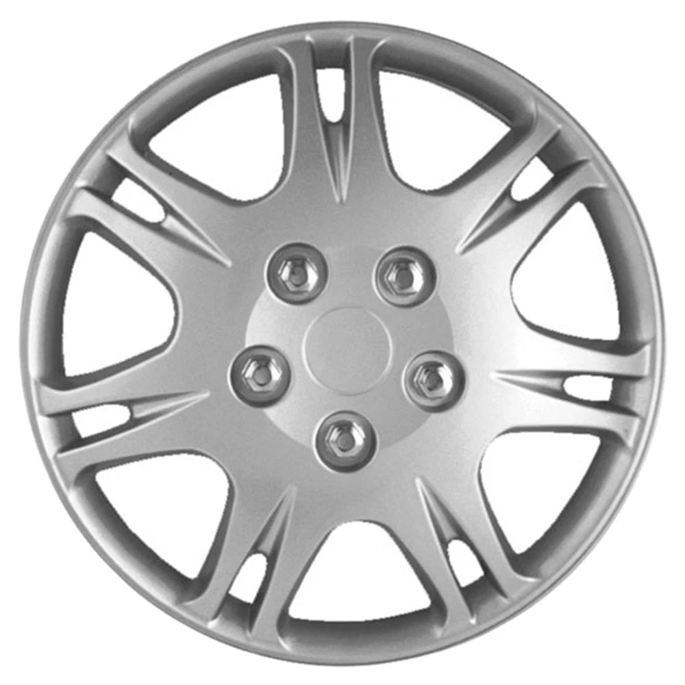 Push-on Wheel Cover Hubcaps Silver Set for 1999–2003 Mitsubishi Galant