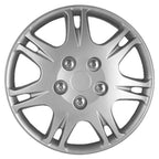 Push-on Wheel Cover Hubcaps Silver Set for 1999–2003 Mitsubishi Galant