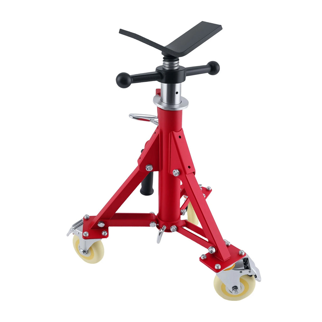Adjustable Pipe Jack Stand V-Head for Universal Use (20-37 Inch, 882 lbs)