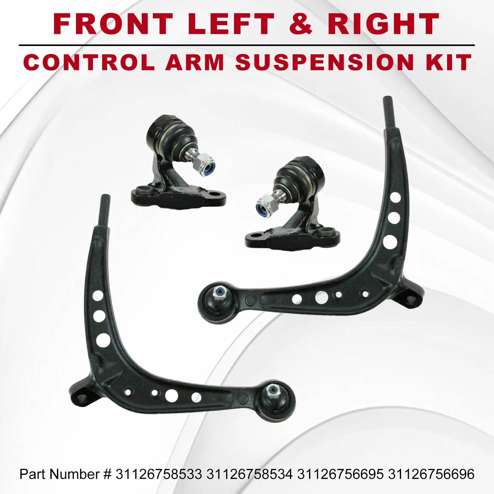 Set of 4 Front Lower Control Arms & Ball Joints for BMW E46 (1998–2006)